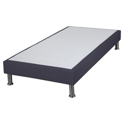 Sommier Tapissier + Pieds Sr15 Volcan 90x200 Lattes Bois Massif - H.15 Cm
