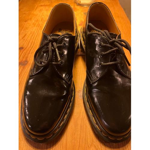 Dr Martens 1461 Cuir Verni Noires Pt39