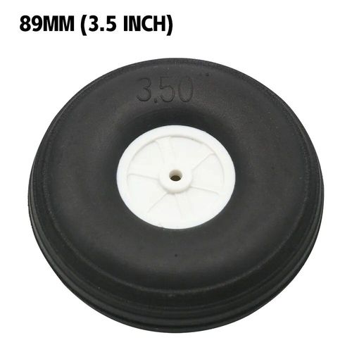 89 Mm (3.5 Pouces) - Roue En Caoutchouc  Haute lasticit Pour Avion Rc  Aile Fixe, Pour Bricolage De Pneus De Robot, 2 Pices/Lot