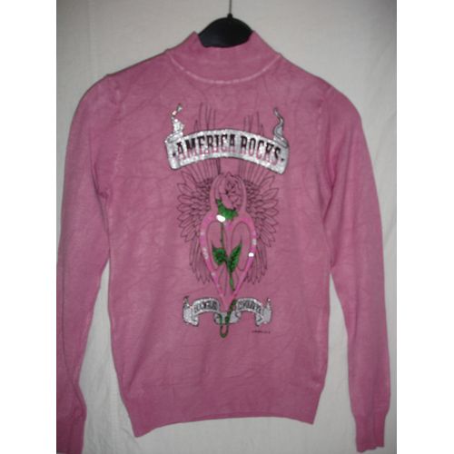 Pull Rose America Rocks 10/11 Ans