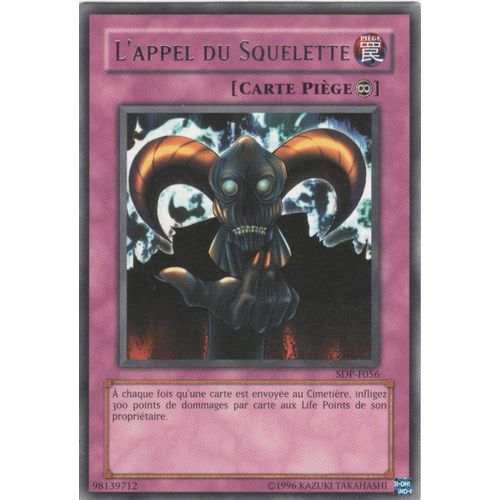 Carte Yu-Gi-Oh! "L'appel Du Squelette" Rare Sdp-F056