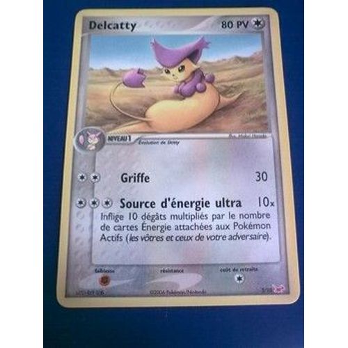 Carte Pokemon Delcatty 80pv 3/10 Edition Latios Rouge