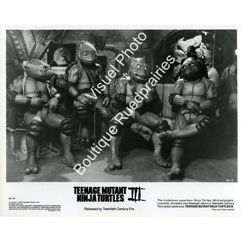 Les Tortues Ninja 3 (Teenage Mutant Ninja Turtles 3) - Photo De Presse Américaine  Noir Et Blanc - Format 20x25 Cm - De Stuart Gillard Avec Elias Koteas, Stuart Wilson - Année 1992