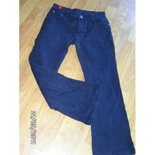 Pantacourt Yilou Jean Broderies Strass