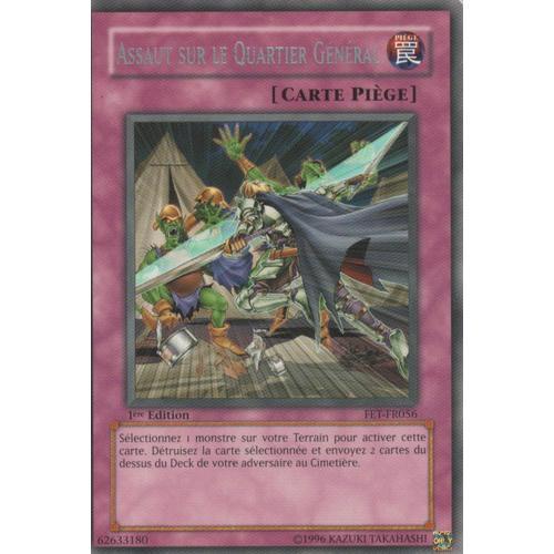 Carte Yu-Gi-Oh! "Assaut Sur Le Quartier Général" Rare Fet-Fr056