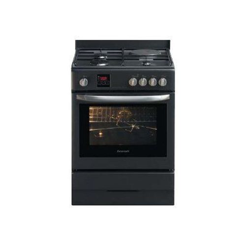 Brandt KMP715E - Cuisinière - pose libre - largeur : 60 cm - profondeur : 61.8 cm - hauteur : 85 cm - avec système auto-nettoyant - classe A - anthracite