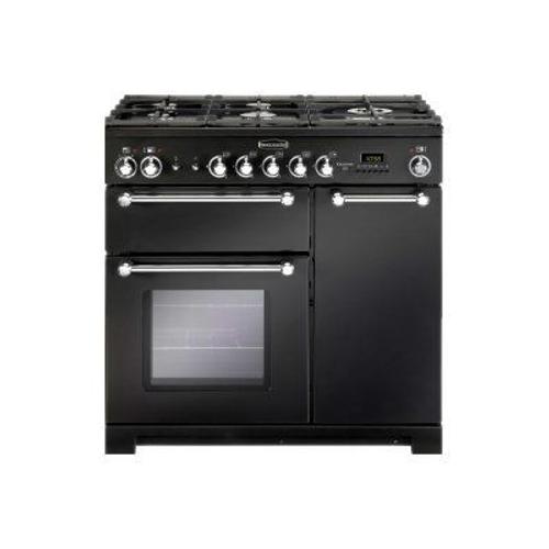 Falcon Kitchener 90 - Cuisinière (four à deux étages) - pose libre - largeur : 90 cm - profondeur : 60 cm - hauteur : 90 cm - noir mat