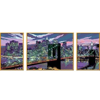 Peinture Au Numéro - Triptyque : Dans Le Ciel De New York - Version Allemande