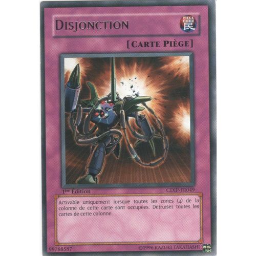 Carte Yu-Gi-Oh! "Disjonction" Rare Cdip-Fr049