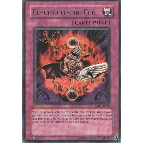 Carte Yu-Gi-Oh! "Fléchettes De Feu" Rare Crv-Fr049