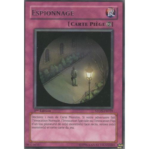 Carte Yu-Gi-Oh! "Espionnage" Rare Ston-Fr059