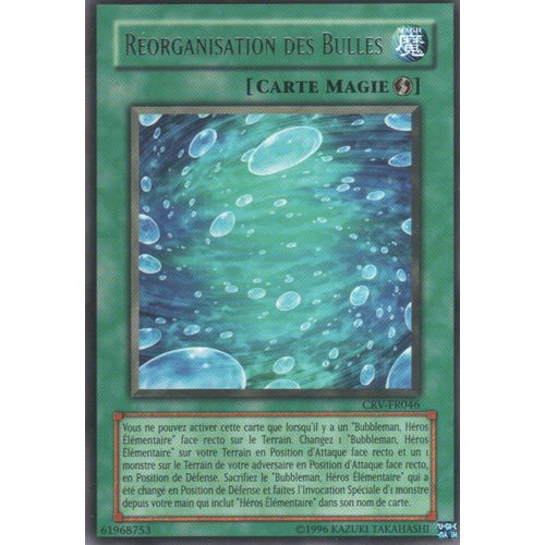 Carte Yu-Gi-Oh! "Réorganisation Des Bulles" Rare Crv-Fr046