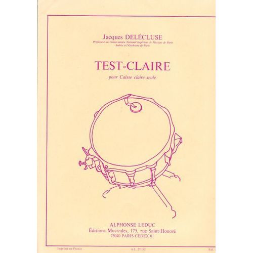 Test-Claire Pour Caisse Claire Seule