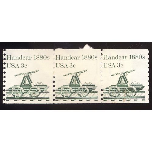 Timbre U S A, Handcar 1880s, 3 Cents, Non Oblitérés