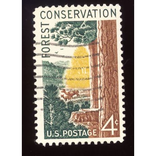 Timbre U S A, Forest Conservation, 4 Cents U S Postage, Oblitéré