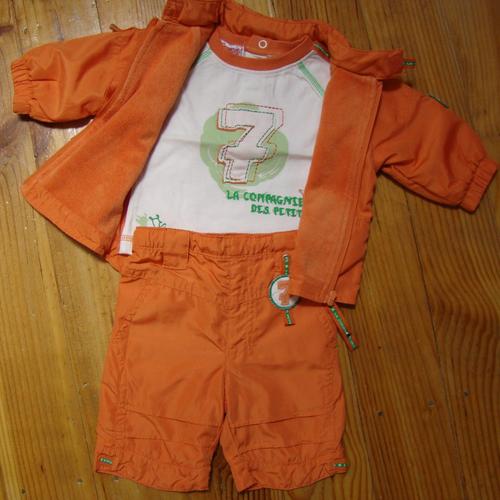 Ensemble La Compagnie Des Petits 3 Mois Blouson + Pantalon + Débardeur