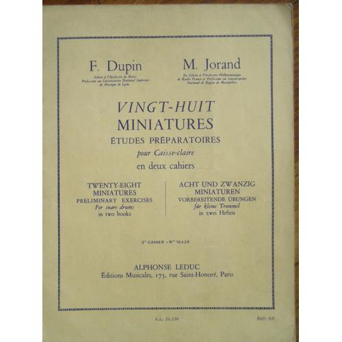 Vingt-Huit Miniatures. Etudes Préparatoires Pour Caisse-Claire. 2e Cahiers, N°16 À 28