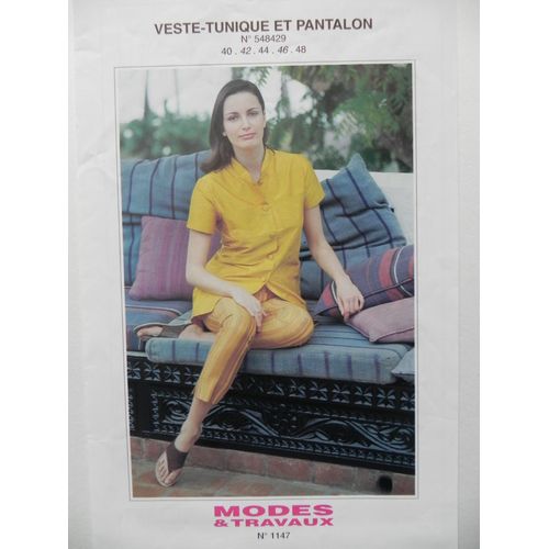 Patron De Couture N°548429 Veste-Tunique Et Pantalon Taille 40. 42/44. 46/48  Modes Et Travaux