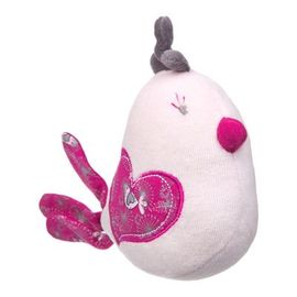 Peluche  Poule Abelia Rose Coeur Violet Un Amour De Marese