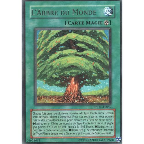 Carte Yu-Gi-Oh! "L'arbre Du Monde" Rare Csoc-Fr059