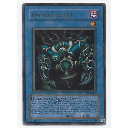 Carte Yu-Gi-Oh! "Relinquished" Ultra Rare Sdp-001