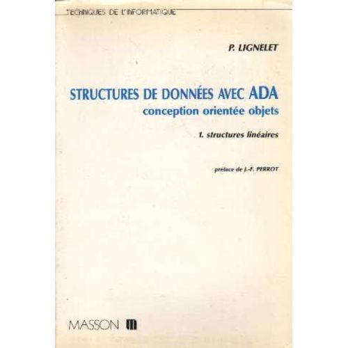 Structures De Données Avec Ada - N° 1 - Structures De Données Avec Ada - Conception Orientée Objets