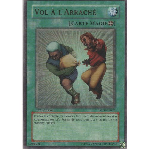Carte Yu-Gi-Oh! "Vol À L'arraché" Ultra Rare Mdm-F036