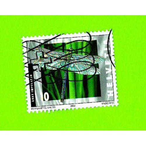 Timbre Oblitéré Stamp Anax Imperator 2002 Helvetia Suisse Switzerland