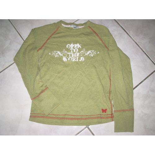 T-Shirt Vertbaudet Manches Longues Taille 8 Ans Vert