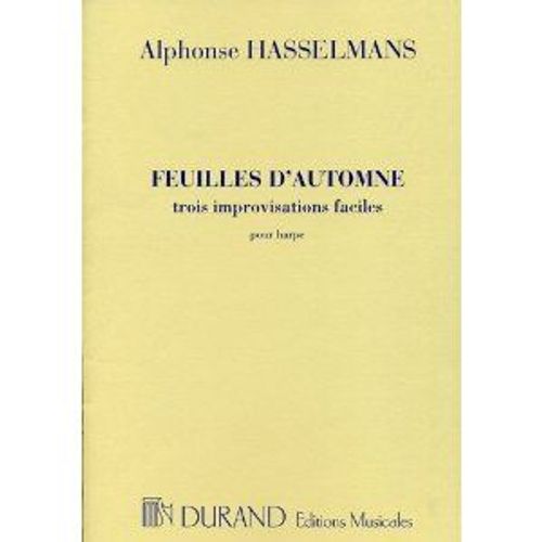 Hasselmans Feuilles D'automne 3 Improvisations Faciles Harpe