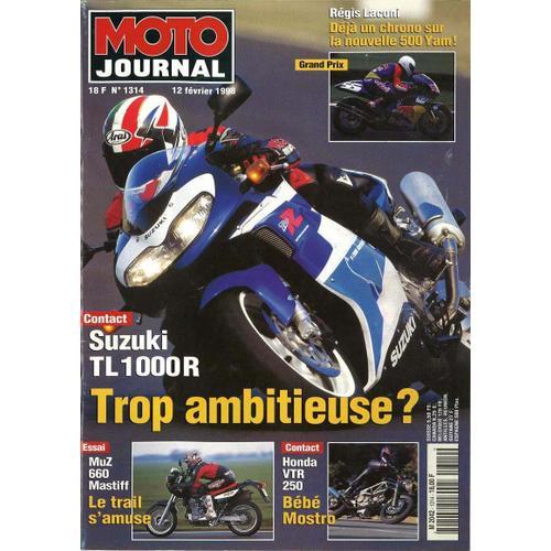 Moto Journal  N° 1314 : Suzuki Tl 1000 R; Muz 660 Mastiff; Honda Vtr 250; Regis Laconi: Deja Un Chrono Sur La Nouvelle 500 Yam