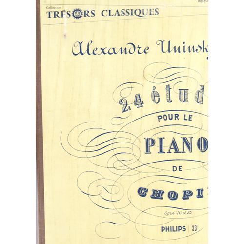 les 24 études pour piano opus 10 et opus 25 disque dans intercalaire  central pochette carton dur reliée