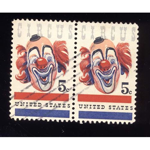 Timbre U S A, Circus, United States 5 Cents, Oblitéré