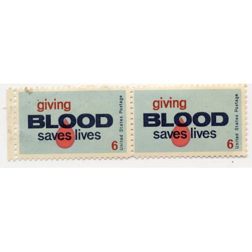 Timbre U S A, Giving Blood Saves Lives, United States Postage 6 Cents, Oblitéré