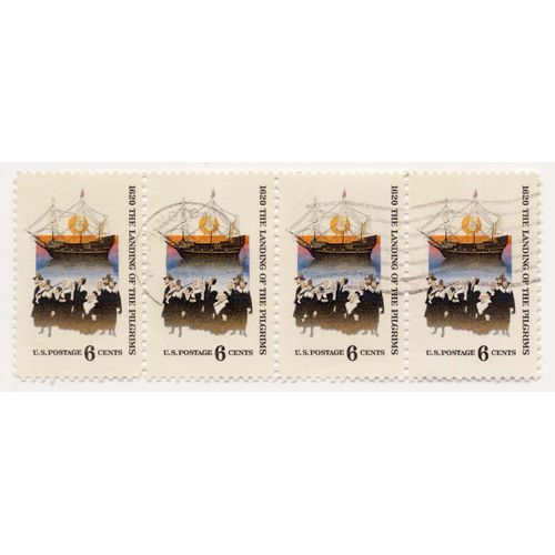 Timbre U S A, 1620 The Landing Of The Pilgrims, U S Postage 6 Cents, Oblitéré