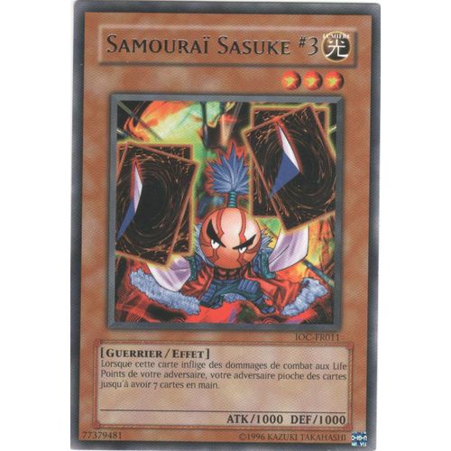 Carte Yu-Gi-Oh! "Samouraï Sasuke N°3" Rare Ioc-Fr011