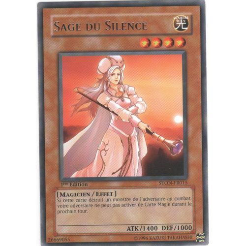 Carte Yu-Gi-Oh! "Sage Du Silence" Rare Ston-Fr015