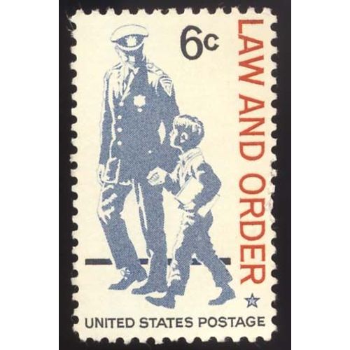 Timbre  U S A, Law And Order, United States Postage, 6 Cents, Non Oblitéré
