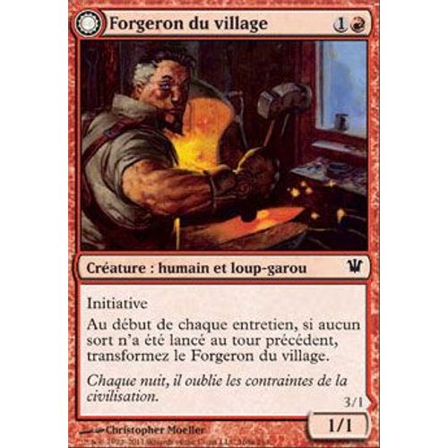 Foil Premium Forgeron Du Village // Crocdefer - Magic Mtg - Innistrad Vf Mint 168 - C