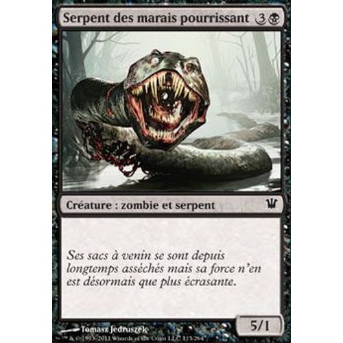Foil Premium Serpent Des Marais Pourrissant - Magic Mtg - Innistrad Vf Mint 113 - C