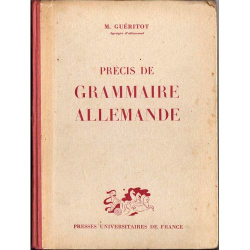 Précis De Grammaire Allemande