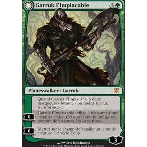 Garruk L'implacable // Garruk Maudit Par Le Voile ( ) - Magic Mtg - Innistrad Vf Mint 181 - M