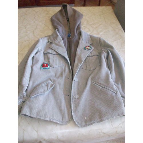 Veste Enfant Velours Beige À Capuche Vertbaudet 8 Ans