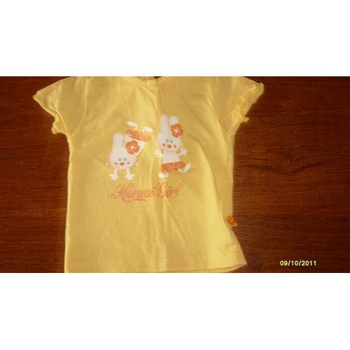 T-Shirt Tout Simplement T9 M Jaune