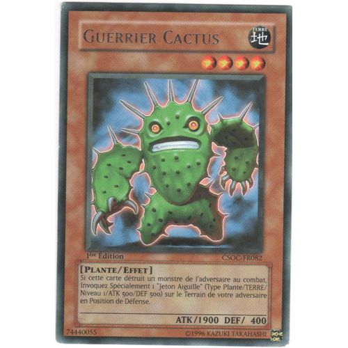 Carte Yu-Gi-Oh! "Guerrier Cactus" Rare Csoc-Fr082