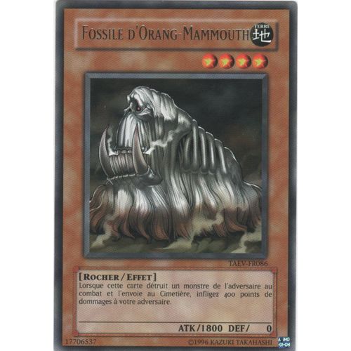 Carte Yu-Gi-Oh! "Fossile D'orang-Mammouth" Rare Taev-Fr086