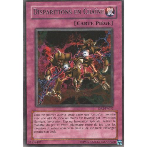 Carte Yu-Gi-Oh! "Disparitions En Chaîne" Rare Dr2-Fr052