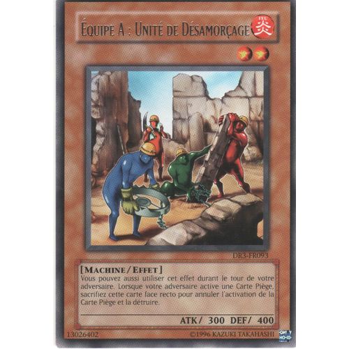 Carte Yu-Gi-Oh! "Equipe A: Unité De Désamorçage" Rare Dr3-Fr093