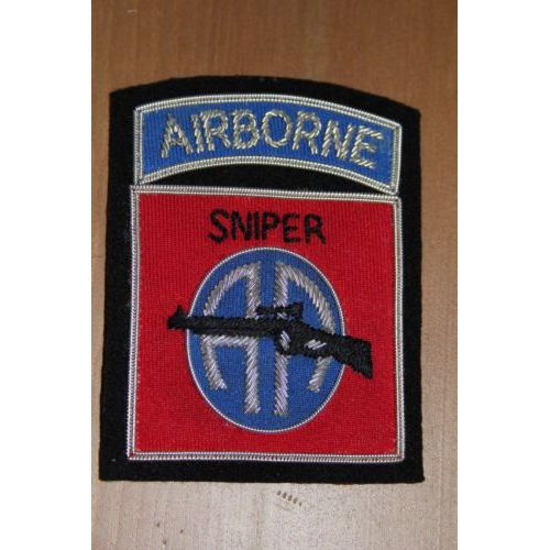 Insigne Bullion /Cannetille D'epaule De La 82 Eme Airborne 'division D'infanterie Aeroporte) Pour Officier