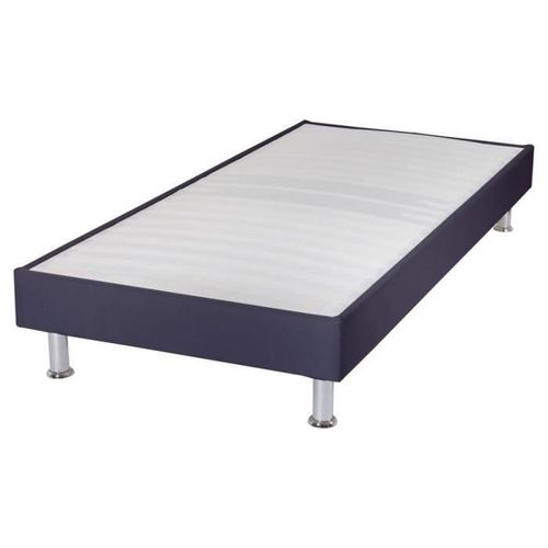 Sommier Tapissier + Pieds Omega Volcan 80x190 Lattes Bois - H.15 Cm - Made In France